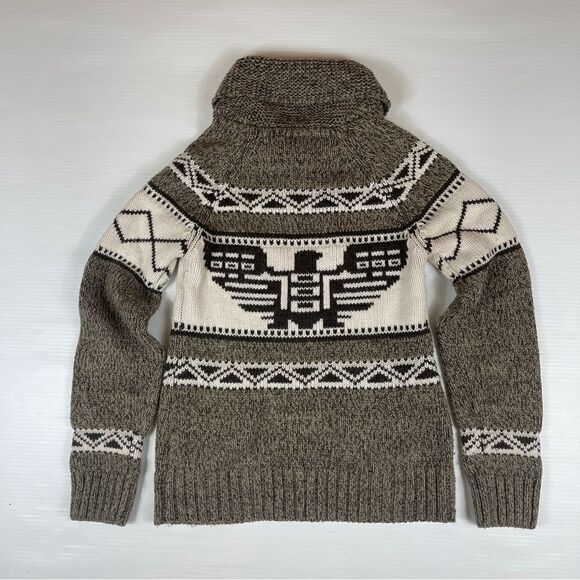 Bluenotes Nordic Sweater Thunderbird Brow Cowichan Zipper Cardigan Women's S - Picture 2 of 10